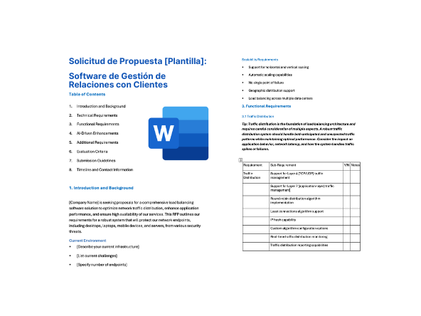 Solicitud de Propuesta: Software de Gestión de Relaciones con Clientes
