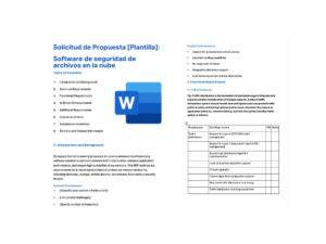 Solicitud de Propuesta: Software de seguridad de archivos en la nube